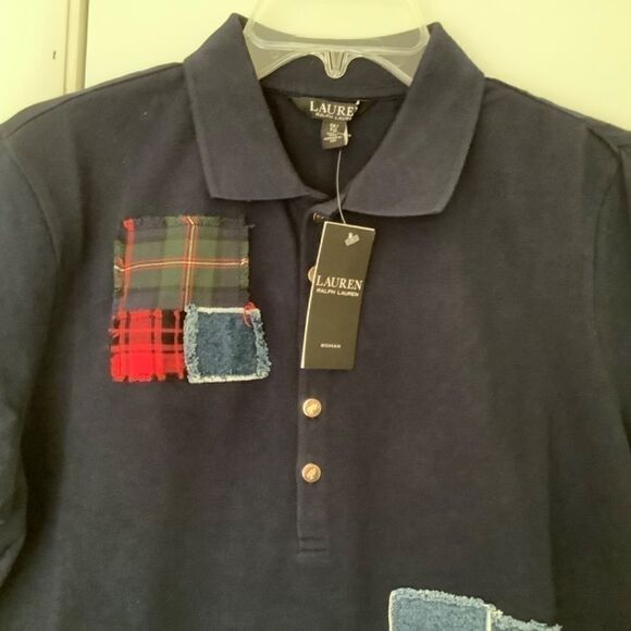 NWT ralph LAUREN Patchwork Piqué Polo Shirt SIZE US 1X​​​​​​ - Picture 12 of 16